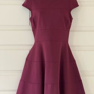 Banana Republic Burgundy Fit and Flare Mini Dress for Cocktail